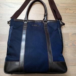 Burberry Nova Check Canvas Leather Shoulder Bag